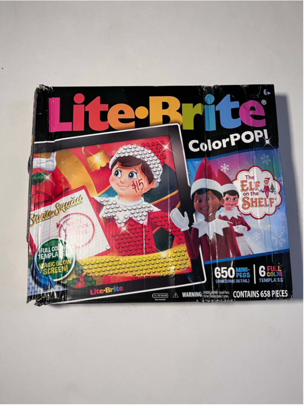 : Lite-Brite ColorPOP! Elf on the Shelf Holiday Toy - NEW(damaged box)